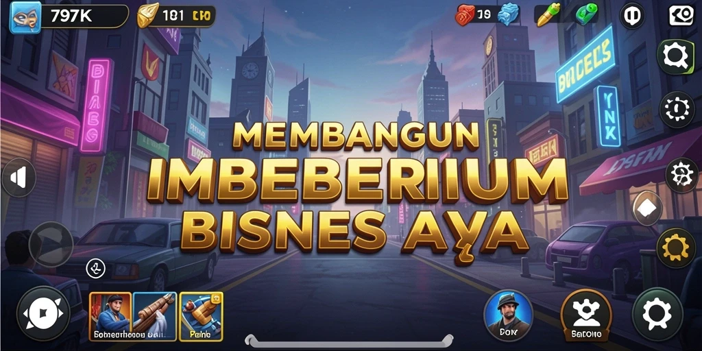 Screenshot gameplay 797K menampilkan manajemen bisnis yang menarik.