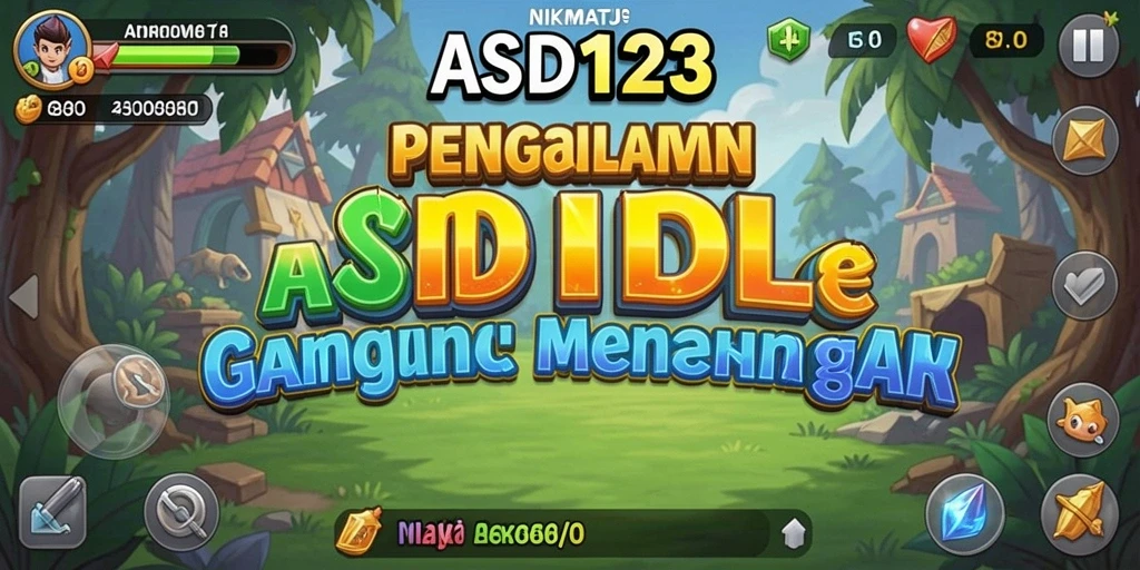 Tangkapan layar gameplay ASD123 menampilkan karakter yang aktif dalam permainan Idle.