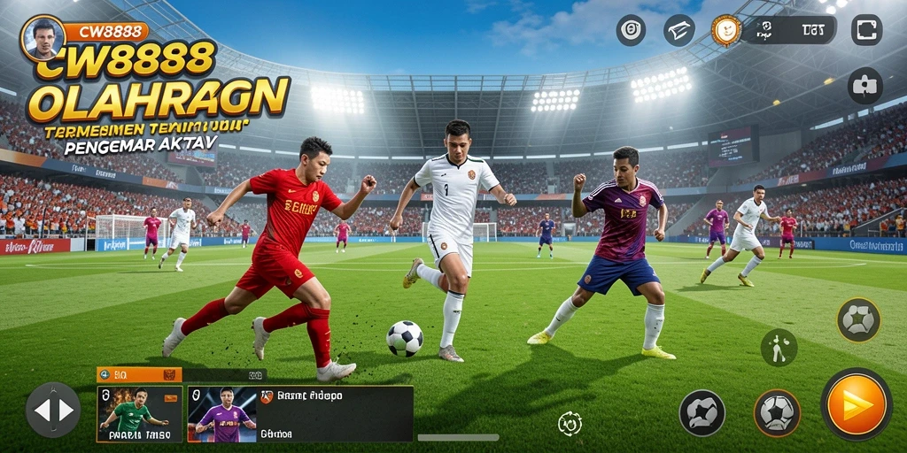 Gameplay mendebarkan CW8888 dengan aksi olahraga nyata.