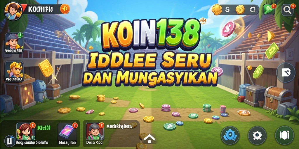 Tampilan gameplay seru dengan koin yang terus mengalir.