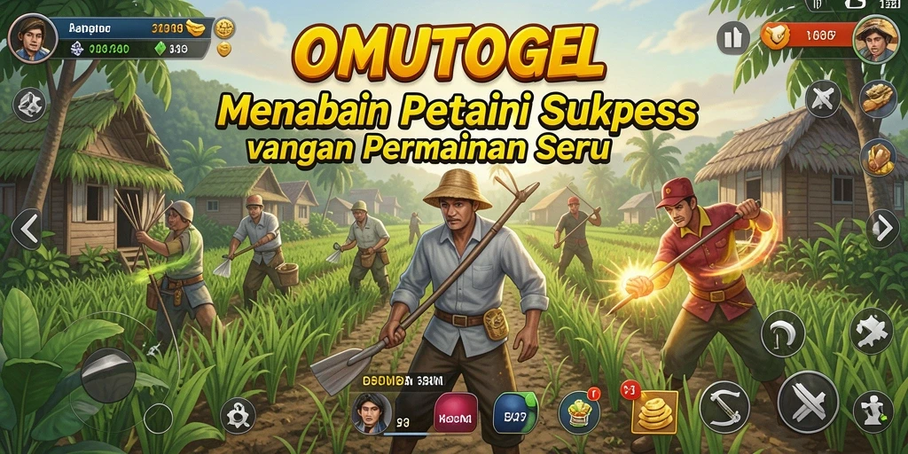 Tampilan gameplay seru dan menarik dari OMUTOGEL dengan berbagai tanaman.
