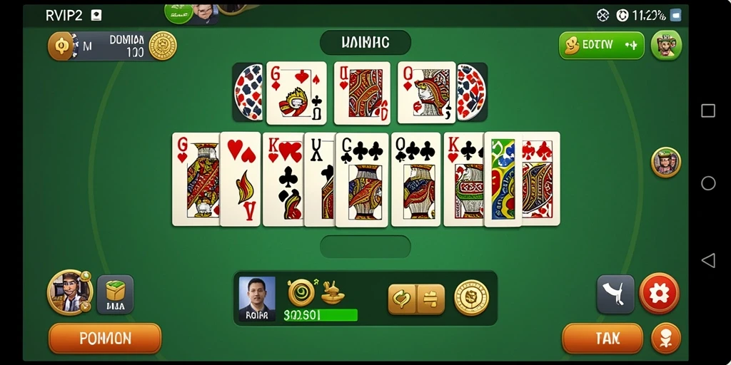 Tampilan gameplay seru di RVIP2, menampilkan strategi Domino.
