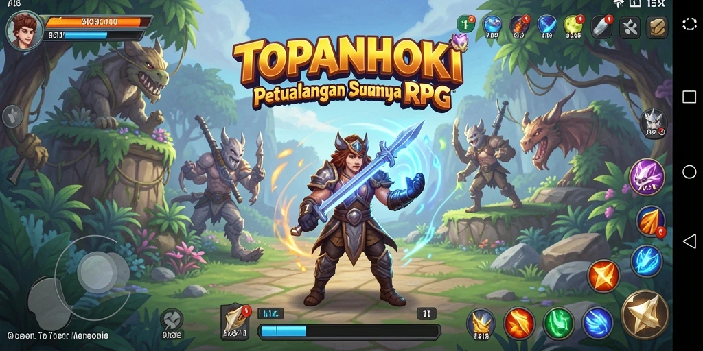 Tangkapan layar gameplay TOPANHOKI dengan aksi petualangan RPG yang mengasyikkan.