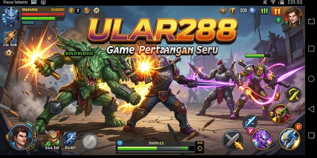 Screenshot gameplay ULAR288 menampilkan pertempuran strategis yang mendebarkan.